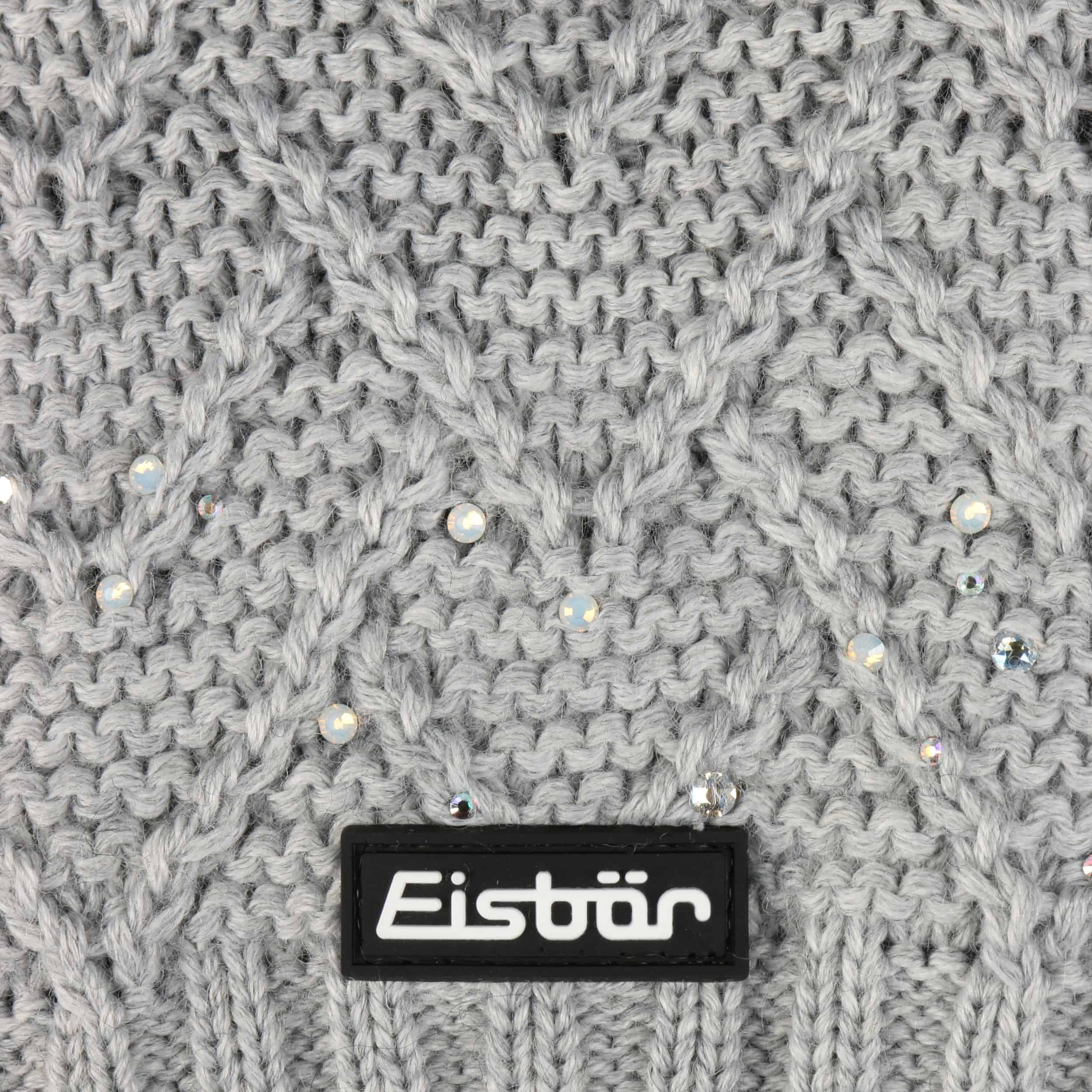 Eisbär Isabella STB Strick-Stirnband - Mit Fleece-Futter & Merinowolle - Wärmend 8cm