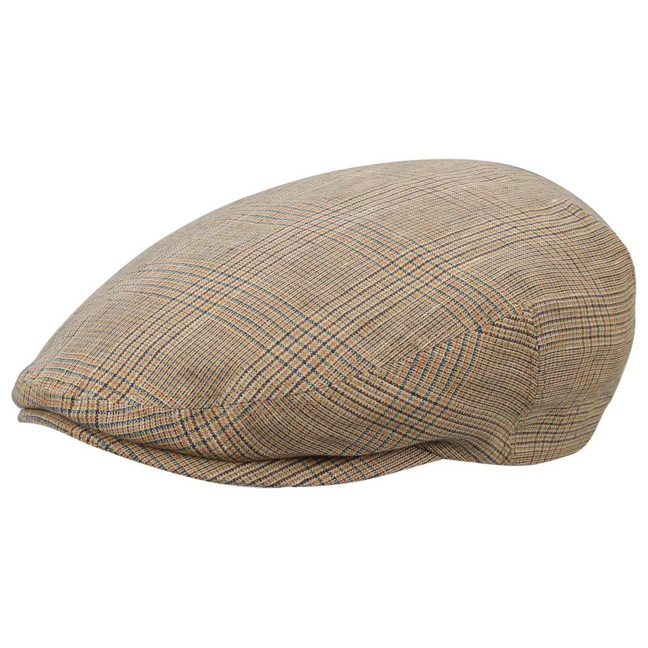 Stetson Texas Just Linen Pet Dames/Heren - Made in the EU zomer cap linnen flat hat met klep voering voor Lente/Zomer - XXL (62-63 cm) beige-gemeleerd