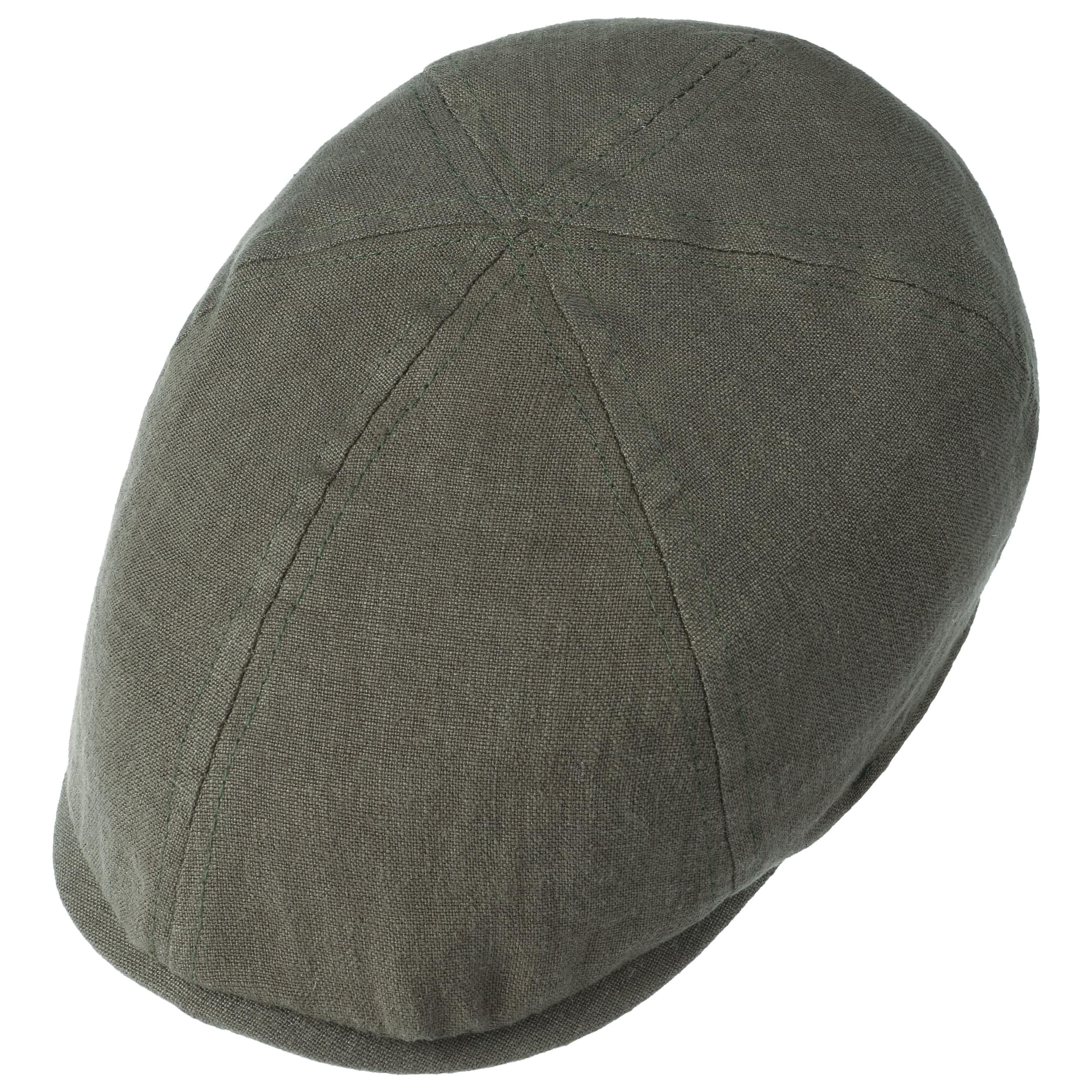 LIPODO Linnen Flatcap Beige Heren Pet Klep 60% Katoen 40