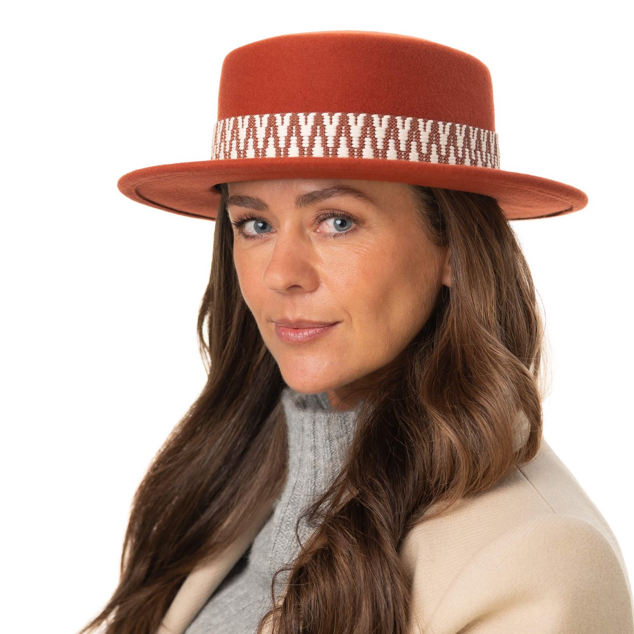 Vrouwen De Wollen Achthoekige Cap Brede Rand Baret... – Vicedeal