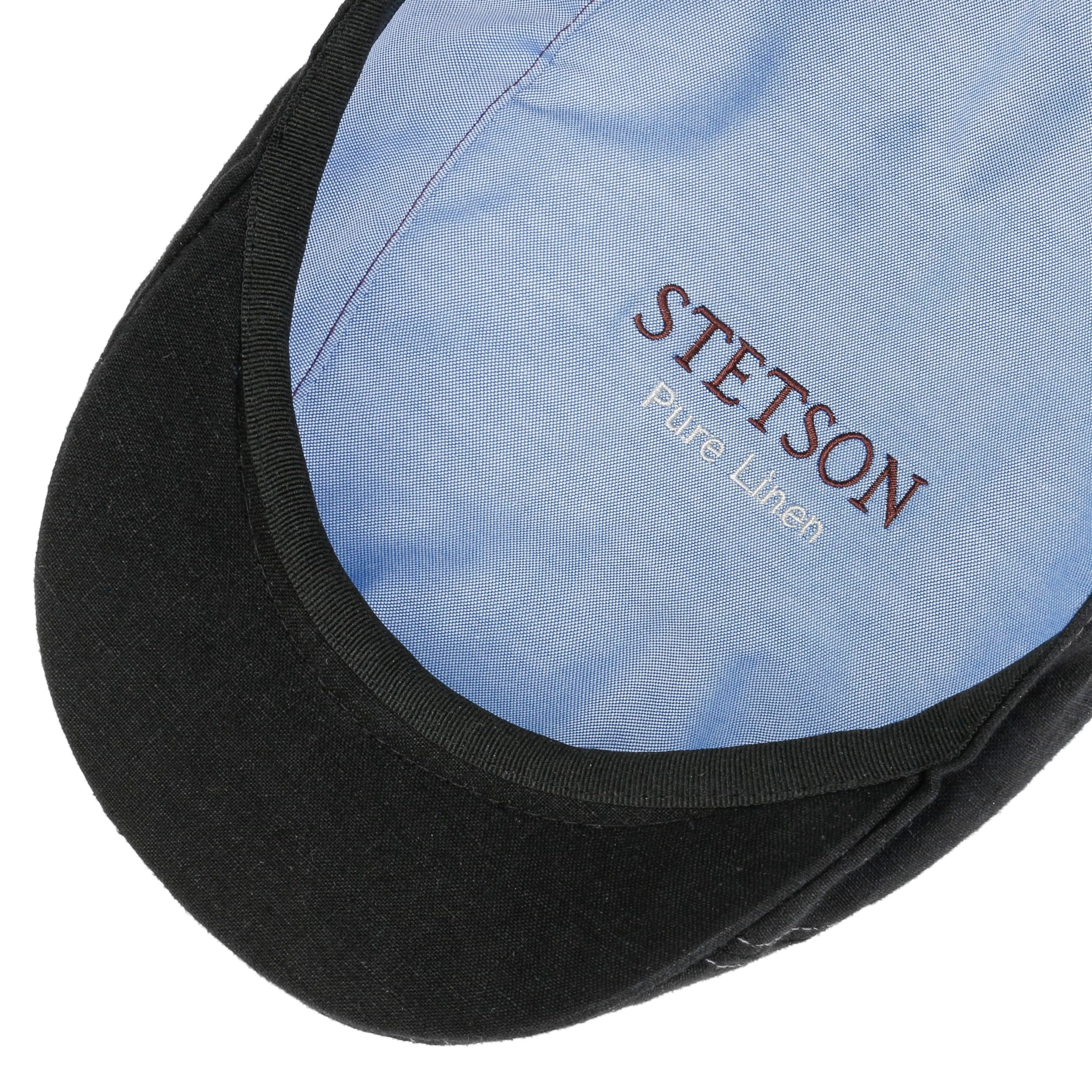 Stetson Madison Linnen Flatcap Dames/Heren - pet cap flat hat met klep voering voor Lente/Zomer - 60 cm pruim