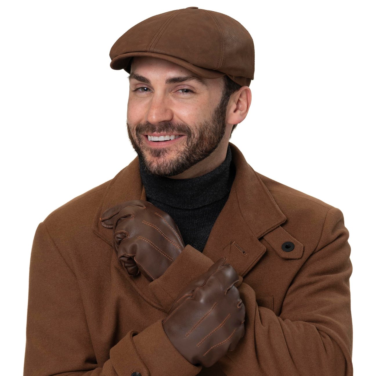 Stetson Mankota Sheepskin Handschoenen Heren - leren met voering voor Herfst /Winter - 10 HS antraciet