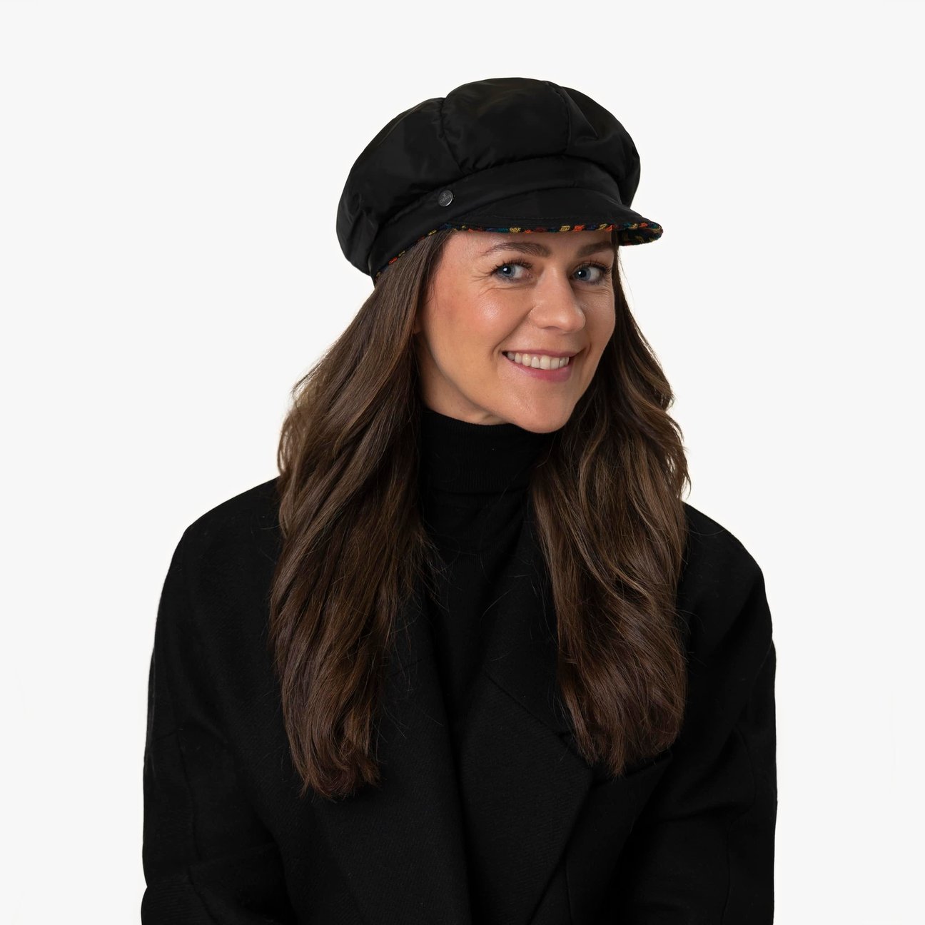 Verstelbare Hoofdband Lipodo Omkeerbare Newsboy Pet Dames - Gemaakt In Italië, Katoen/linnen, één Maat Zomer Pet Dames