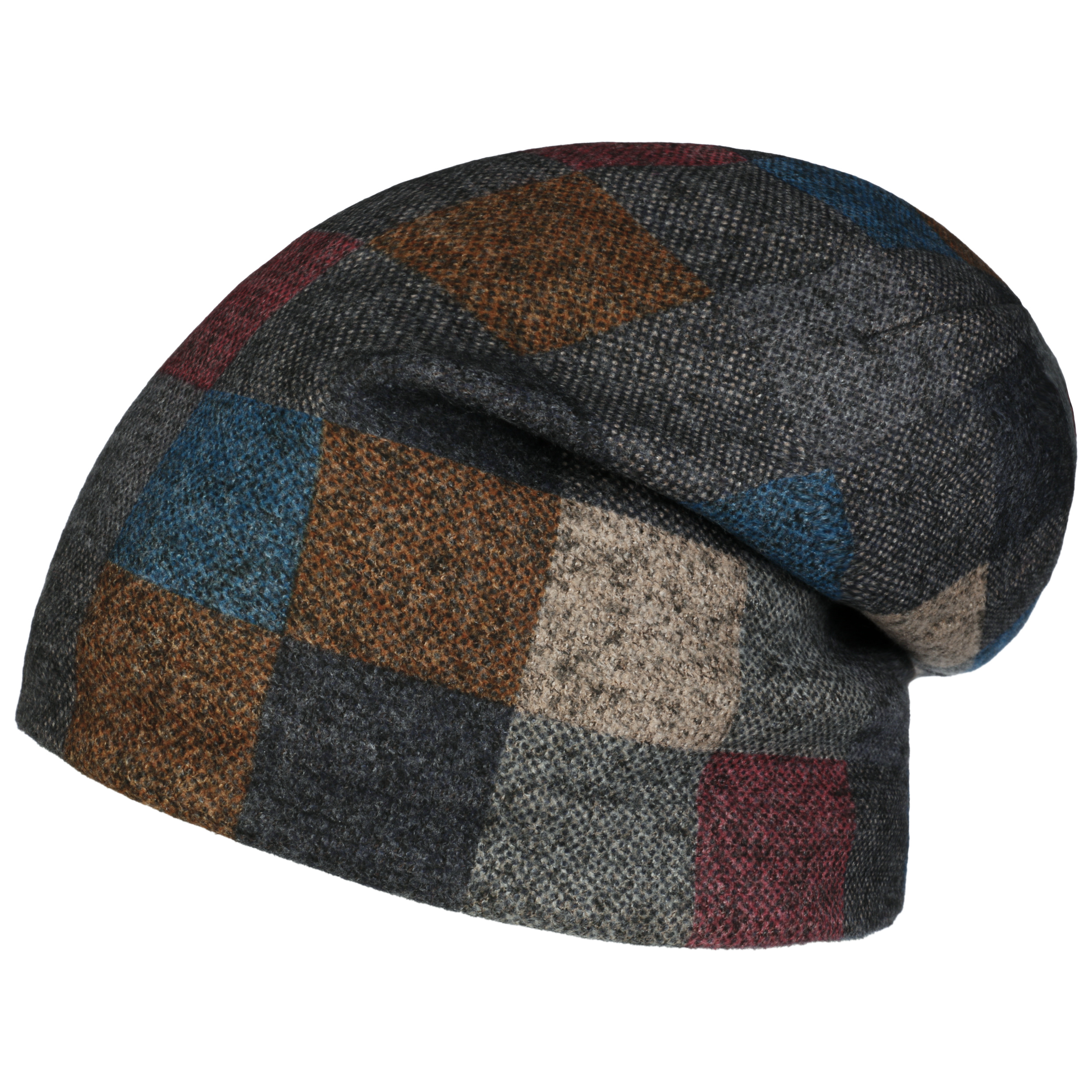 Feat criticus Wolkenkrabber Patchwork Check Beanie Muts by Lipodo - 19,95 €
