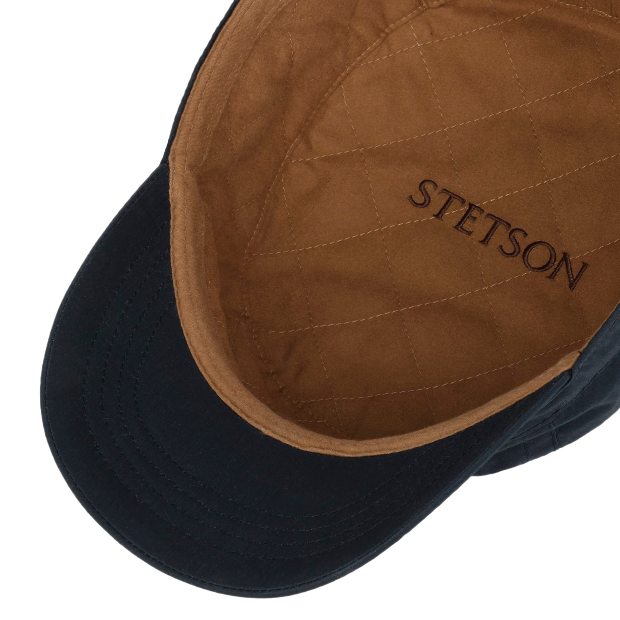 Stetson Hatteras Ripstop Pet Dames/Heren - newsboy met klep voor Zomer/Winter - S (54-55 cm) olijfgroen
