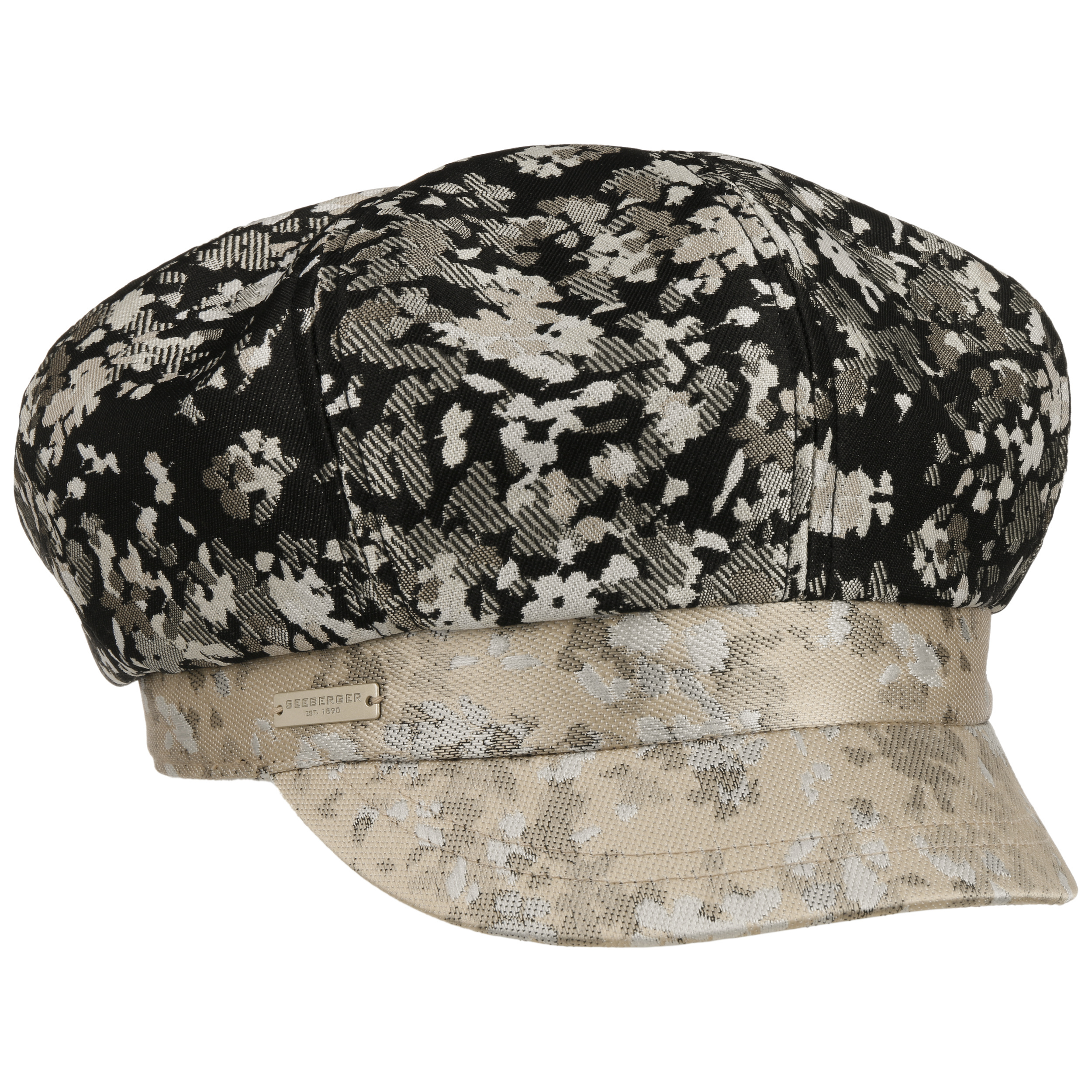 Seeberger Annelie Gebreide Newsboy Pet Dames - met klep visor muts voering voor Herfst/Winter - One Size taupe