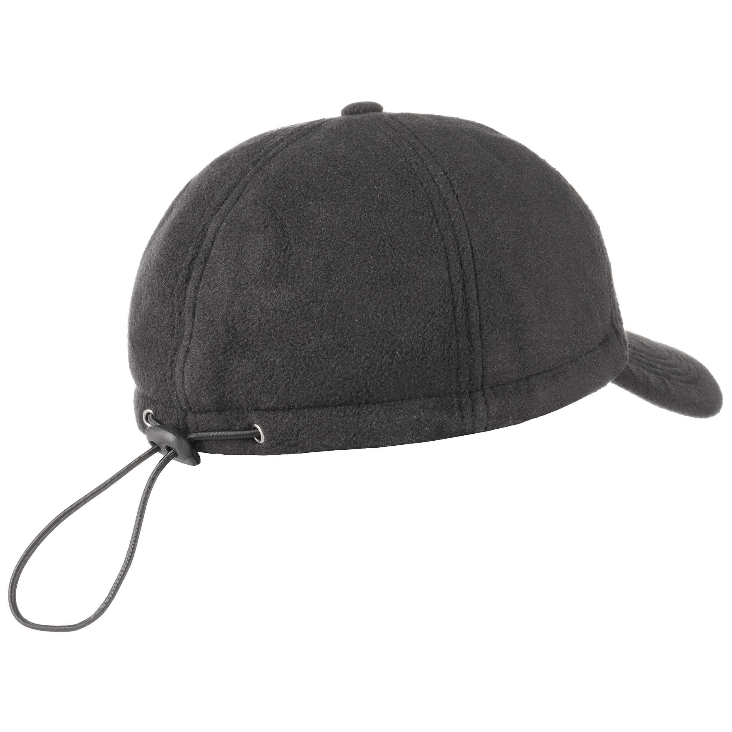 Breiter Herenpet met oorkleppen, platte pet, 100% wol met