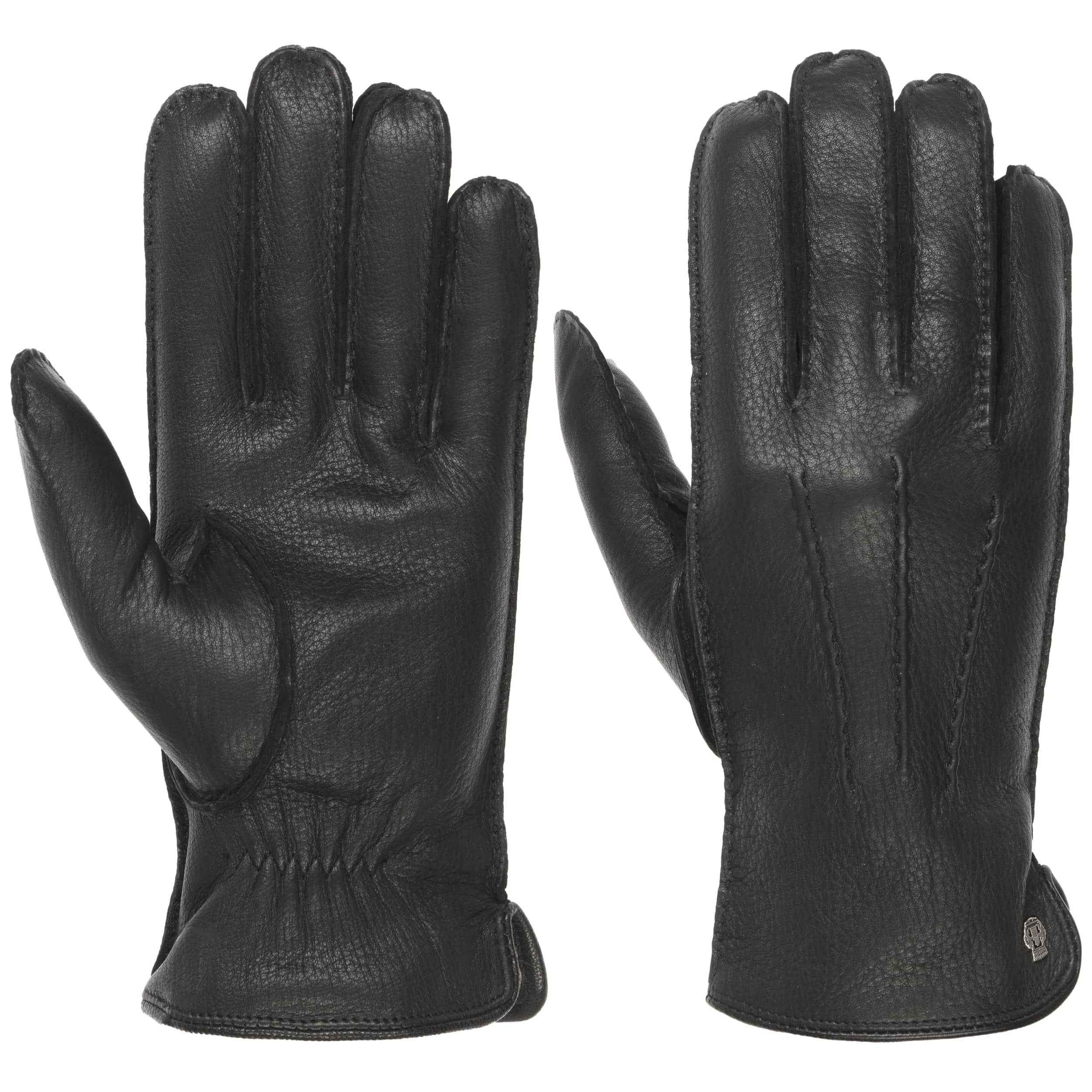 Accessoires Handschoenen & wanten Rijhandschoenen Vintage Zwarte Steek Handschoenen aan de zijkant 