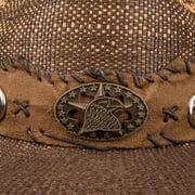 Cowboyhoed Beige Gevlochten Band Cowboy Western Hoed Touw kopen