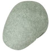 Stetson Just Linen Pet Dames/Heren - Made in the EU zomer cap linnen flat hat met klep voering voor Lente/Zomer - 58 cm blauw