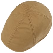Stetson Texas Organic Cotton Flat Cap Heren - pet met klep hat katoenen voor Lente/Zomer - S (54-55 cm) wit