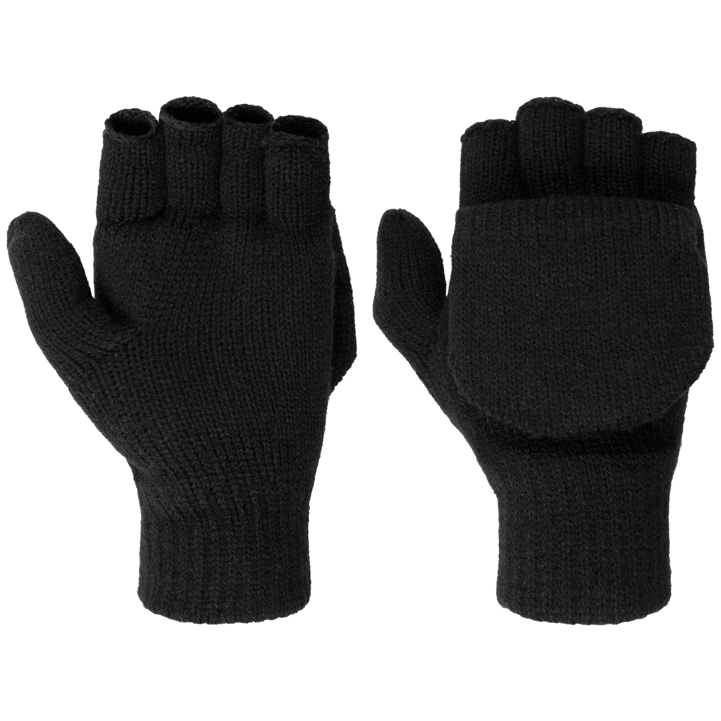 Thinsulate Vingerloze handschoenen Zwart - Schapenwollen sloffen