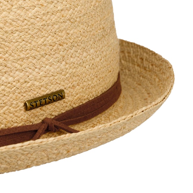 STETSON Rifterson cowboyhoed raffia strohoed western met imitatieleren band Heren Lente Zomer
