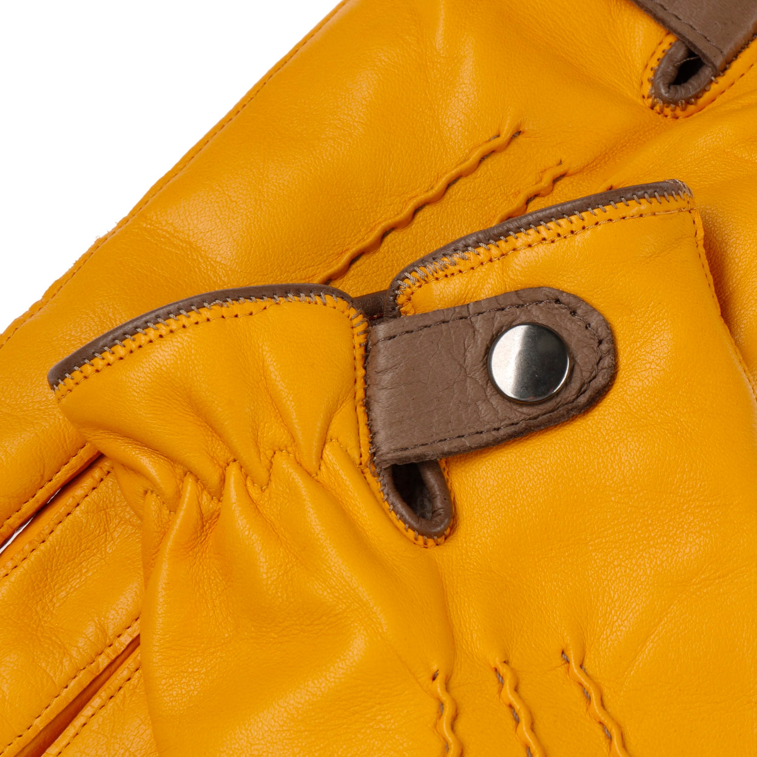 Harssidanzar Lederen handschoenen voor mannen, kasjmier voering, GMEU006