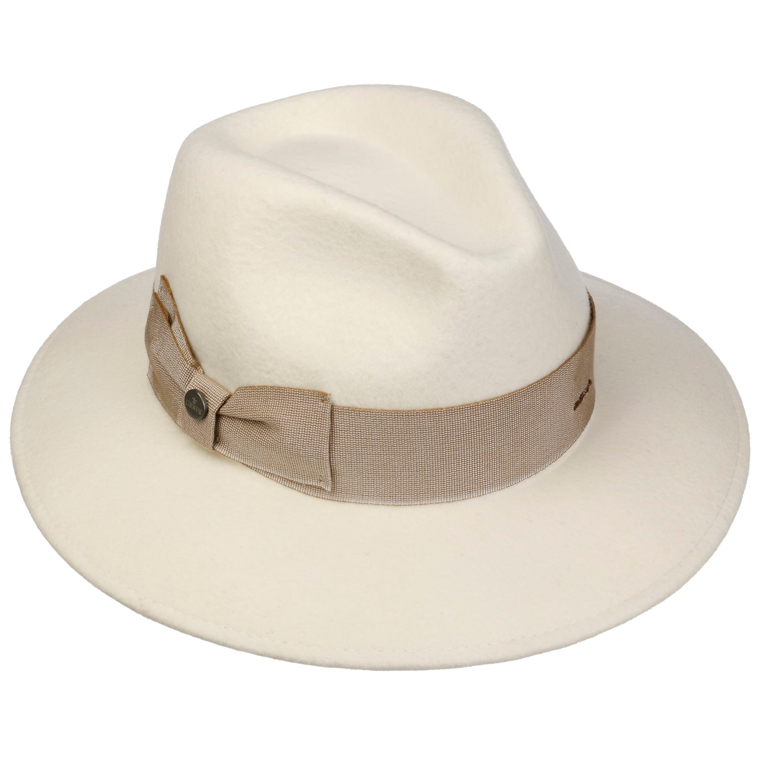 Lierys Pillbox Hoed Dames - Made In Italy, Wolvilt, Versierd Met Strik En Steentjes, Voor Speciale Gelegenheden