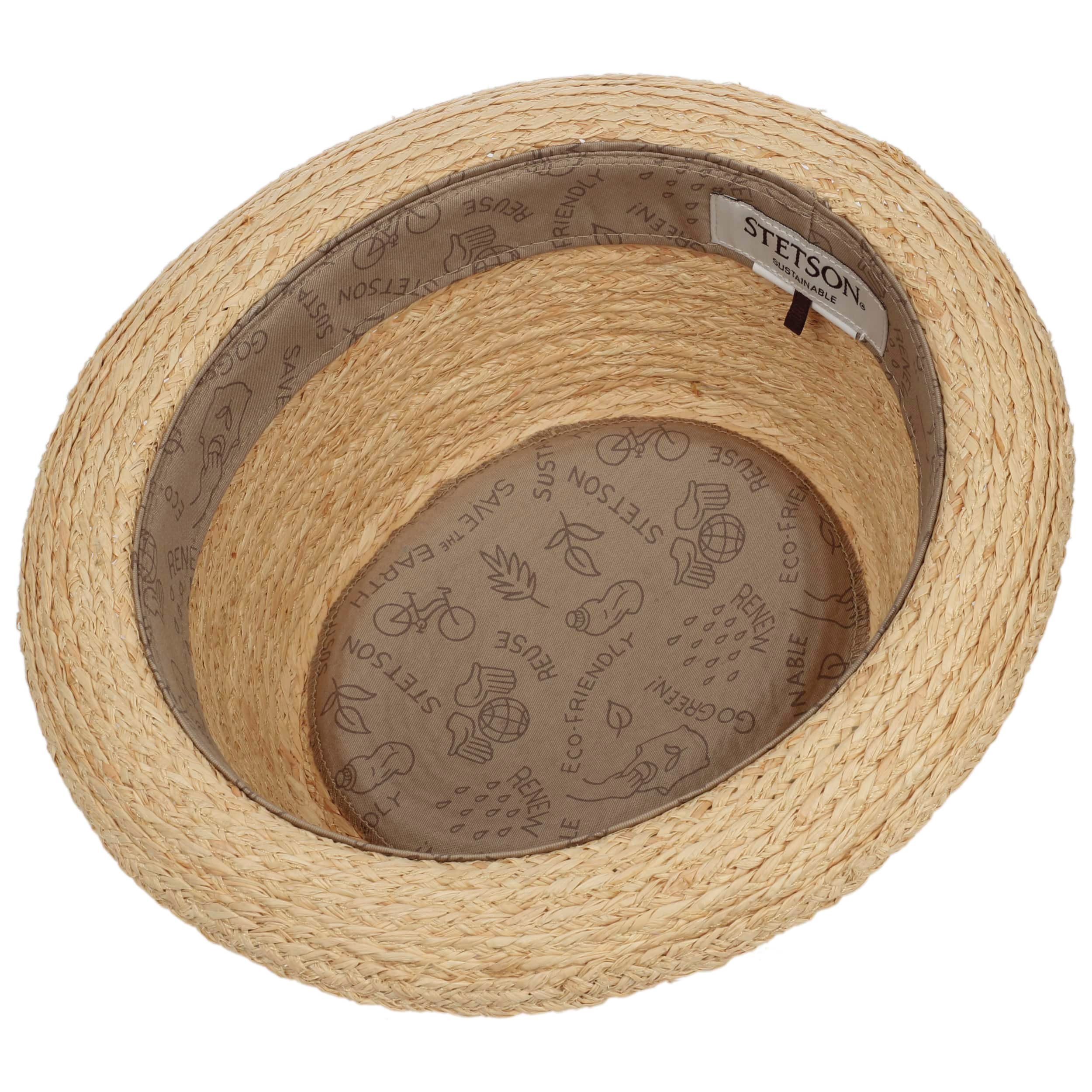 Stetson Chapeau Vilco Sustainable Pork Pie - Paille Raphia Naturelle Pour Homme Et Femme