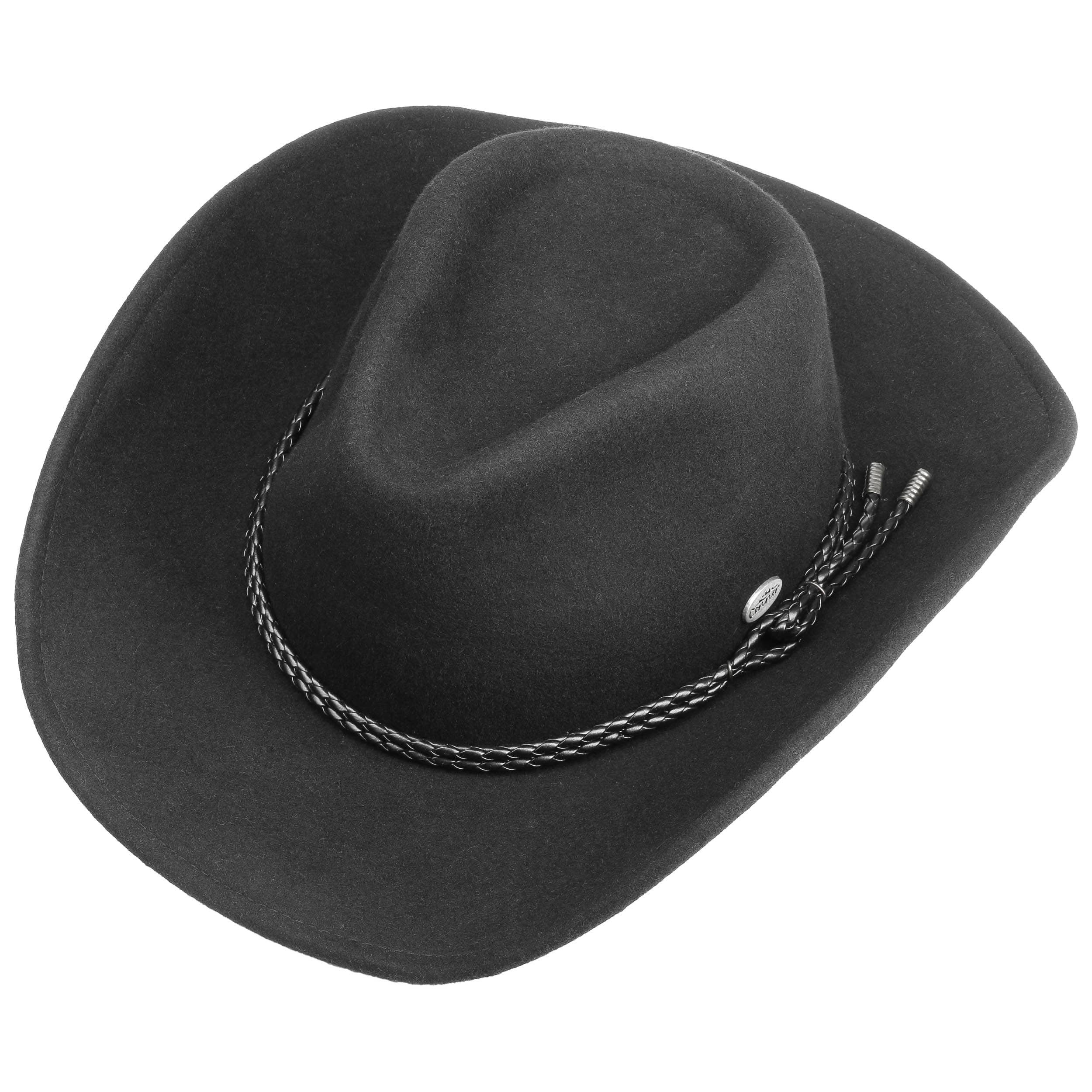 Xiang Ru Cowboy Cowgirl hoed, unisex vilt kostuum jazz hoeden voor wilde westen party, verkleednacht, fotoshoot mannen, vrouwen, Effen kleur kaki, Eén maat