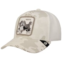 Von Dutch Tricolour Oval Logo Pet Dames/Heren - trucker baseballpet mesh cap Snapback met klep voor Zomer/Winter - One Size bruin-blauw