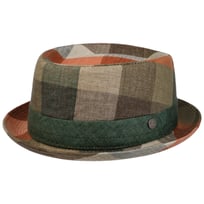 Big Check Pork Pie Linnen Hoed by Lierys - &euro; 79,95