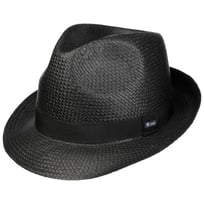 Lierys Payato Checks Trilby Linnen Hoed Dames/Heren - Made in Italy zomer strand strohoed met voering voor Lente/Zomer - M (56-57 cm) bont