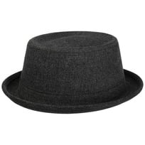 Black Denim Pork Pie Katoenen Hoed by Stetson - &euro; 89,00