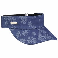 Floral Print Denim Visor by Seeberger - &euro; 35,95