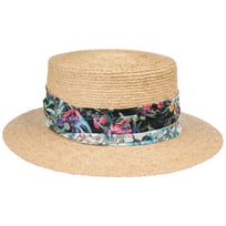 Harrys-Collection Strohoed van zeegras, middelgroot, met stoffen band, naturel, 57