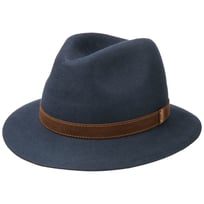 Breiter Originele traditionele herenhoed, vilten hoed, wandelhoed, spitse wandelhoed, 100% wol, smalle rand & wollen koord, drie kleuren, antraciet, 56