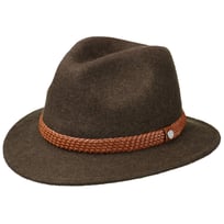 Casquette John Deere Lierys Chapeau Casual Light Traveller Homme - Made In Italy En Laine De Feutre Pour Avec Bandeau Cuir Hiver Automne-Hiver - 55 Cm Khaki Chapeau Femme Hiver