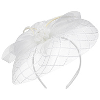 Accessoires Hoeden & petten Fascinators & Minihoedjes Elegante zwarte lederen fascinator met een dramatique zwarte sluier 