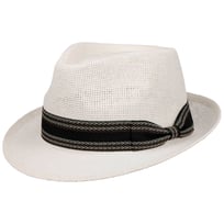 Pana-Mate Fedora Strohoed Stijl Zonnehoed voor Dames & Heren Opvouwbare Elegante Dames & Heren Zomerhoed UPF50 UV-werend in 4 kleuren Maat: S-M: 56 cm Kleur: Ivory