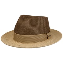 Twotone Toyo Fedora Raffia Hoed by Stetson - &euro; 89,00