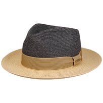 Twotone Toyo Fedora Raffia Hoed by Stetson - &euro; 89,00