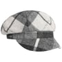 Tevere Checkered Newsboy Cap by McBURN zwart