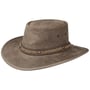 Squashy Bronco Leather Hat by BARMAH beige
