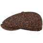 Hatteras Donegal Tweed Cap by Stetson bruin-blauw