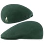 Seamless Wool Gatsby 507 Flatcap by Kangol donker groen