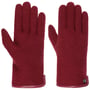 Walkloden Handschoenen met Leer by Roeckl bordeaux