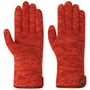 Walkloden Handschoenen met Leer by Roeckl rood-gemêleerd