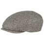 Woodfield Herringbone Flat Cap by Stetson zwart