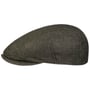 Woodfield Linen Flat Cap by Stetson donkerolijfgroen