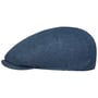 Woodfield Linen Flat Cap by Stetson donkerblauw-gemêleerd