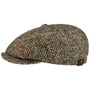 Hatteras Herringbone Flat Cap by Stetson beige