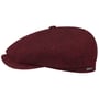Hatteras Classic Wool Flat Cap by Stetson donkerrood