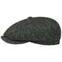 Hatteras Classic Wool Flat Cap by Stetson grijs-zwart