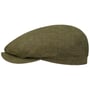Belfast Linnen Zomer Flat Cap by Stetson olijfgroen