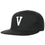 V Letter Snapback Cap zwart