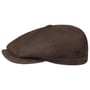 Nappaleer Wax Flat Cap by Lierys donkerbruin