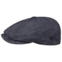 Nappaleer Wax Flat Cap by Lierys blauw