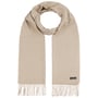 Cashmink Uni Sjaal met Franjes by Fraas beige